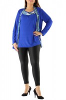  Haut grande taille bleu royale taille unique 46/48/50